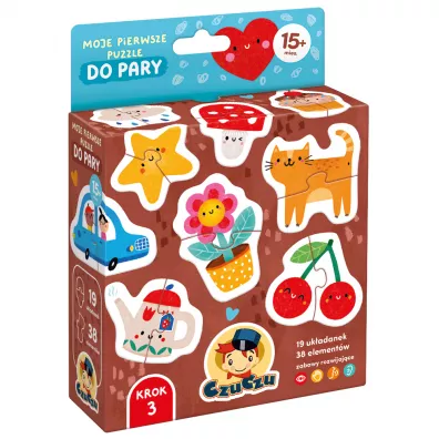 CzuCzu Moje pierwsze puzzle Do pary 15m+ Bright Junior Media