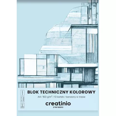 Top-2000 Blok techniczny Creatinio A4 kolorowy 10 kartek