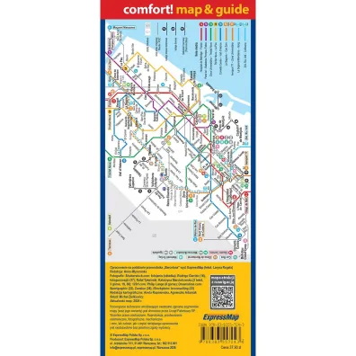 Barcelona laminowany przewodnik i mapa 2w1