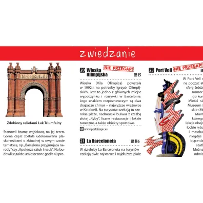 Barcelona laminowany przewodnik i mapa 2w1