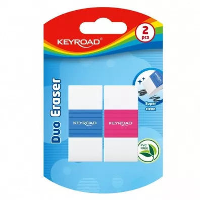 Keyroad Gumka do �cierania dwukolorowa