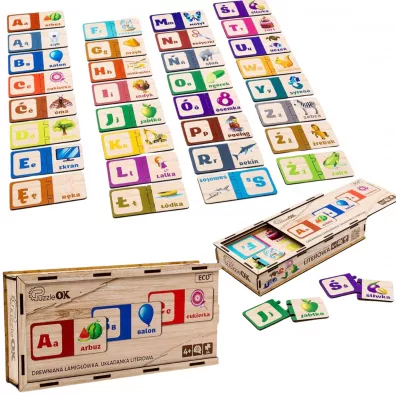 Puzzle Drewniana uk�adanka - Literowa PuzzleOK