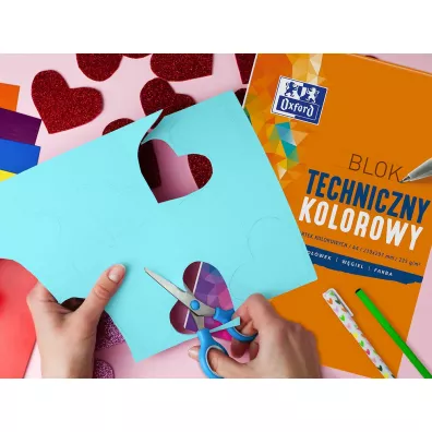 Oxford Blok techniczny A4 kolorowy 10 kartek