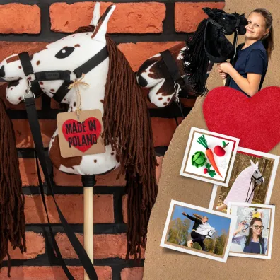 Hobby Horse Skippi. Ko� na kiju gniado-srokaty