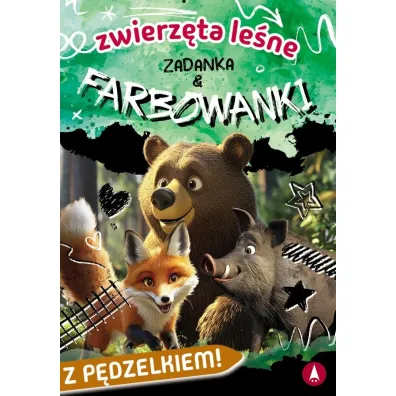 Ksi��ka edu. B5 Zwierz�ta le�ne. Zadanka & farbowanki  P�DZELEK SKRZAT 980713