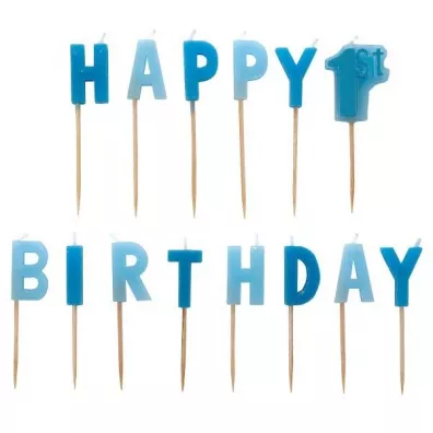 Amscan Zestaw �wieczek "happy 1st birthday" boy