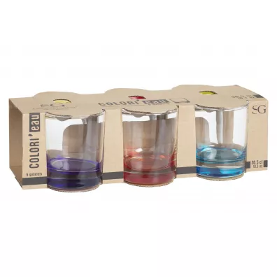 Secret de Gourmet Komplet kolorowych szklanek 6 x 300 ml