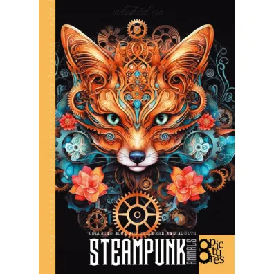 Kolorowanka A4 8 obrazk�w Steampunk Lis