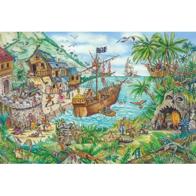 Puzzle 100 el. Zatoka pirat�w + flaga Schmidt