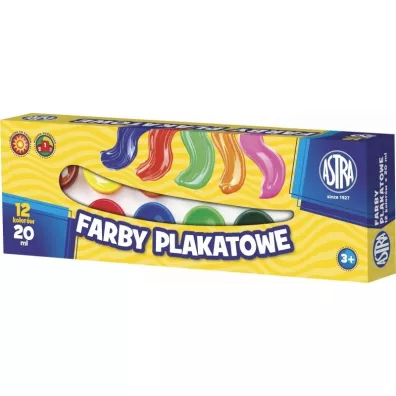 Astra Farby plakatowe szkolne 12 x 20 ml