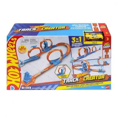 Hot Wheels. Track Creator Tor Trzy P�tle Mattel