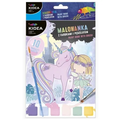 Malowanka z farbkami i p�dzelkiem - Wr�ki