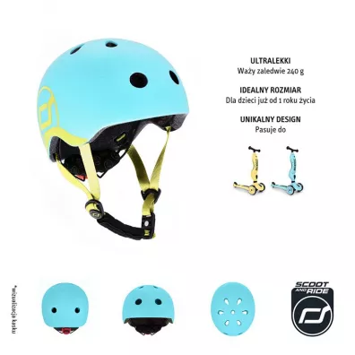 Kask XXS-S dla dzieci 1-5 lat Blueberry Scootandride