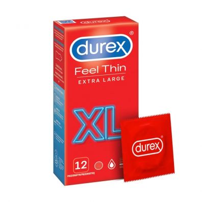 Durex Feel Thin Extra Large XL prezerwatywy lateksowe 12 szt.