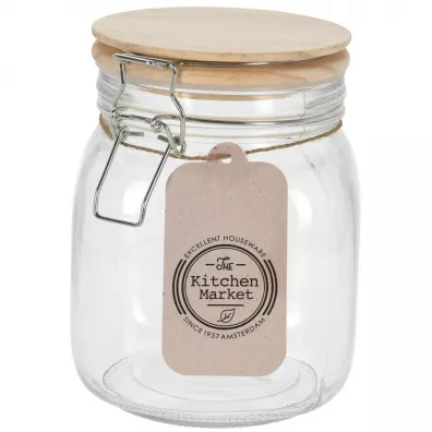 Excellent Houseware Soik szklany z klipsem 1.15 l