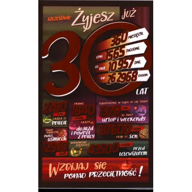 AbCard Kartka okoliczno�ciowa Urodziny 30