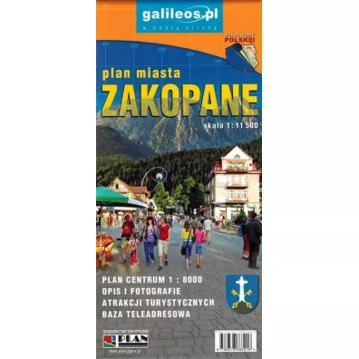 Zakopane. Plan miasta Skala 1:11 500