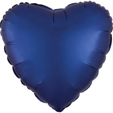 Amscan Balon foliowy Lustre Navy niebieski serce 43cm