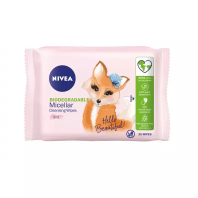 Nivea MicellAir Skin Breathe 3w1 biodegradowalne piel�gnuj�ce micelarne chusteczki do demakija�u 25 szt.