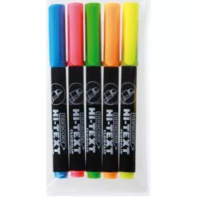 Fibracolor Zakre�lacz FluoClip w etui 5 szt.