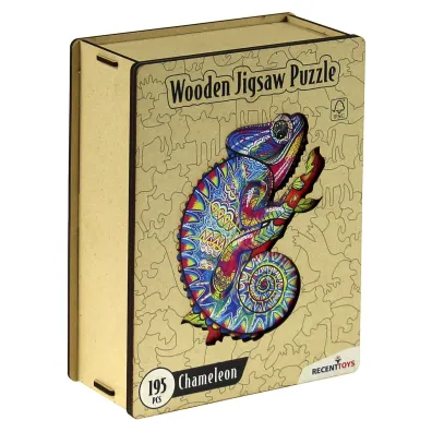 Puzzle 195 drewniane Kameleon Recent Toys