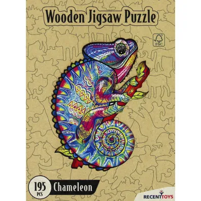 Puzzle 195 drewniane Kameleon Recent Toys
