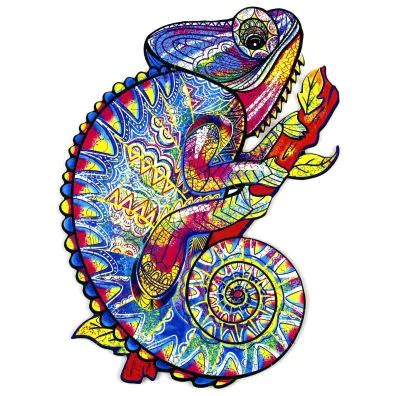 Puzzle 195 drewniane Kameleon Recent Toys