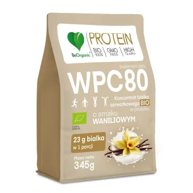 Be Organic Bia�ko serwatkowe o smaku waniliowym (koncentrat wpc 80) suplement diety 345 g Bio