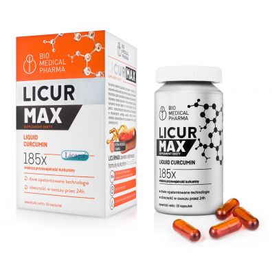 Bio Medical Pharma Licur Max - pynna micelarna kurkumina suplement diety 30 kaps.