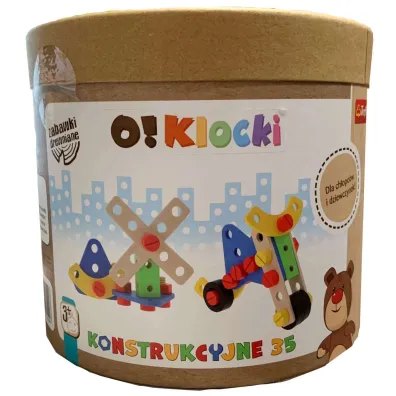 O! Klocki drewniane klocki konstrukcyjne 35 element�w