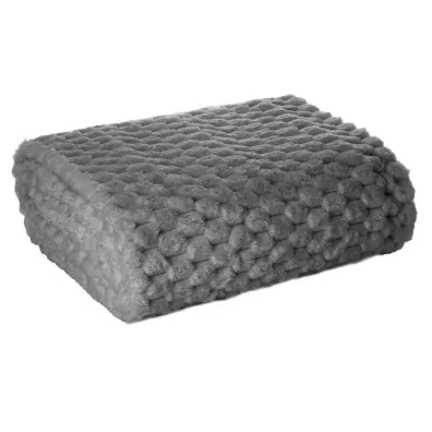 Koc Flano z efektem 3D stalowy 150x200