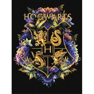 Ideyka Malowanie po numerach - Herb Hogwartu metal 30x40cm