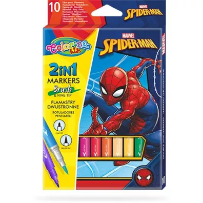 Patio Flamastry dwustronne Colorino Kids Spiderman 10 szt.