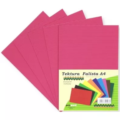 Penword Tektura A4 falista ciemnor�owa 5 szt.