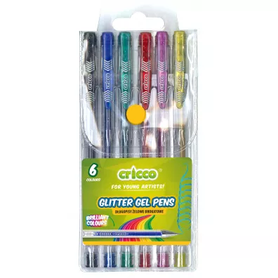 Cricco D�ugopisy �elowe brokatowe 6 szt.