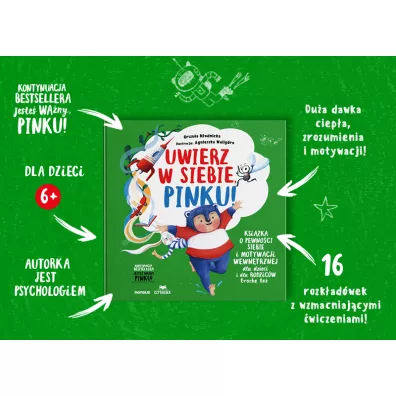 Uwierz w siebie, Pinku! Ksi��ka o pewno�ci siebie i motywacji wewn�trznej dla dzieci i rodzic�w troch� te�