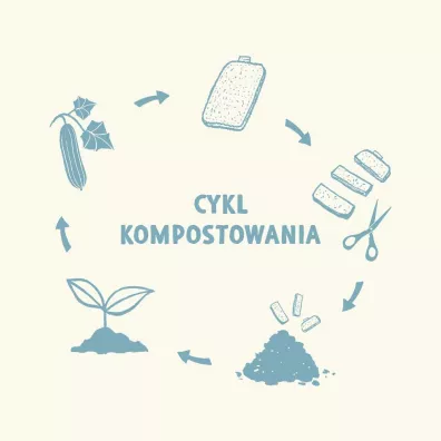 Greenaware Kompostowalna dwustronna gbka do mycia naczy