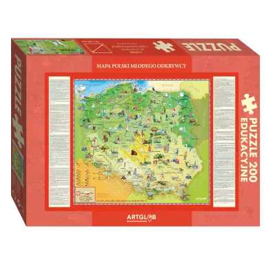 Puzzle 200 el. Mapa Polski M�odego Odkrywcy ArtGlob