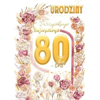 Henry KARNET URODZINY 80 A5 Z KOP ZLOC SUCHATKI HE FOL