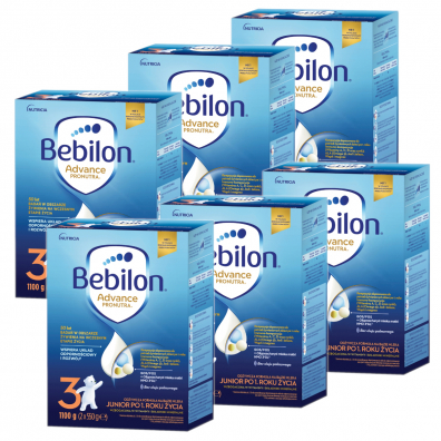 Bebilon 3 Pronutra-Advance Odywcza formua na bazie mleka po 1. roku ycia Zestaw 6 x 1100 g