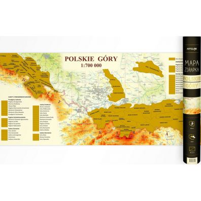Mapa zdrapka - Polskie Góry 1:700 000