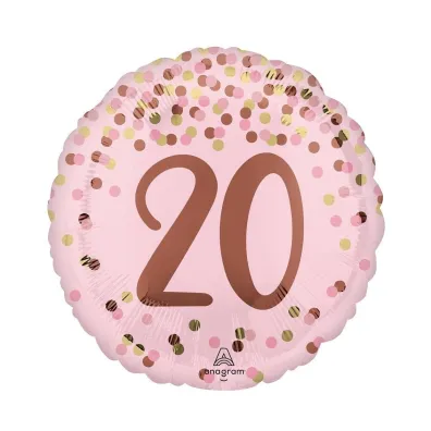 Anagram Balon foliowy Pretty pink 20th Birthday 46cm