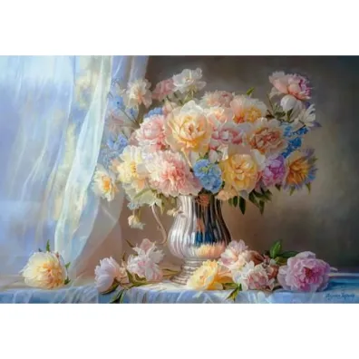 Puzzle 1500 el. Pastel Peonies Castorland