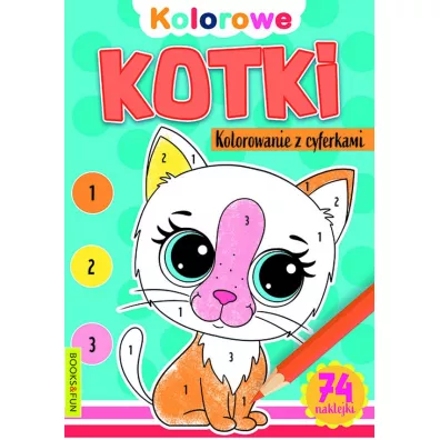 Kotki. Kolorowanie z cyferkami
