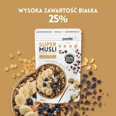 Purella SuperMusli Proteinowe zestaw 3 x 200 g