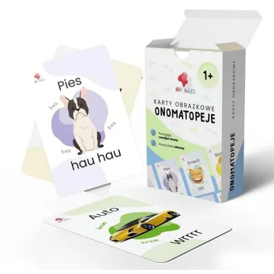 Karty edukacyjne Onomatopeje 34 karty All4Kids
