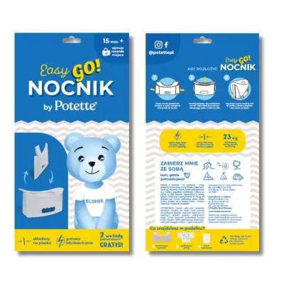 Potette Nocnik turystyczny sk�adany EasyGo, jasnoszary