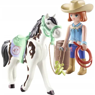 Playmobil Horses of Waterfall Ellie i Sawdust �wicz�ce western riding 71358