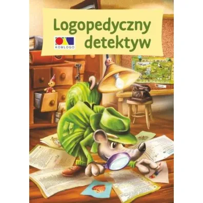 Pakiet Logopedyczny Detektyw: Wiersze i opowiadania, �wiczenia rozwijaj�ce my�lenie i mow� dziecka, krzy��wki, plakaty, etykiety, figurka szczurka Jurka, lupa