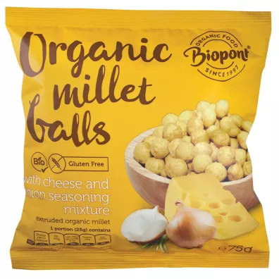 Bio Pont Chrupki jaglane serowo - cebulowe bezglutenowe 75 g Bio